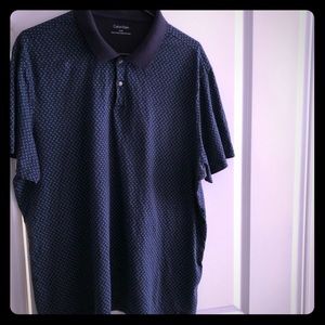 Blue and Green Calvin Klein Men’s polo shirt